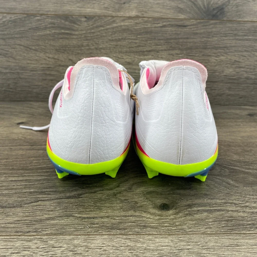 Adidas Predator League FT Soccer Cleats Mens Size 9 White Pink Lemon ID1320